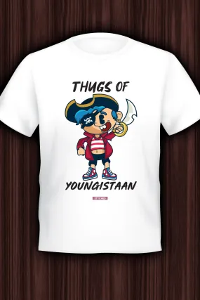 Thugs of Youngistaan - Quirky Graphic T-Shirt White Color